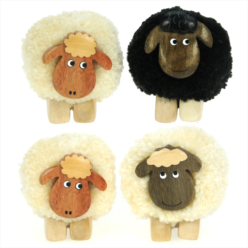 5501XL-SH :  Large Sheep Pom Pom Figurine (Pack Size 36) - Price Breaks Available